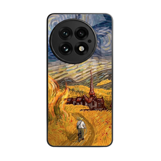 Starry Ride back phone cover | glass case for oneplus 13
