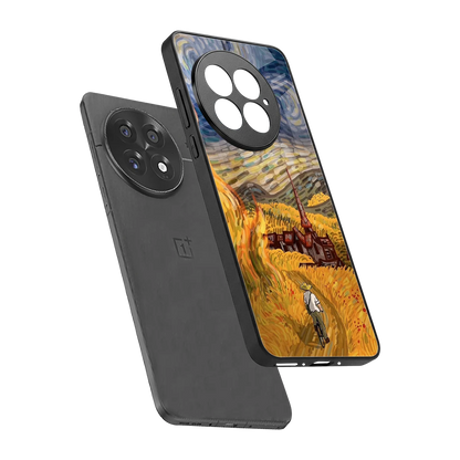 Starry Ride sleek oneplus 13 cover with tempered glass back and TPU edges