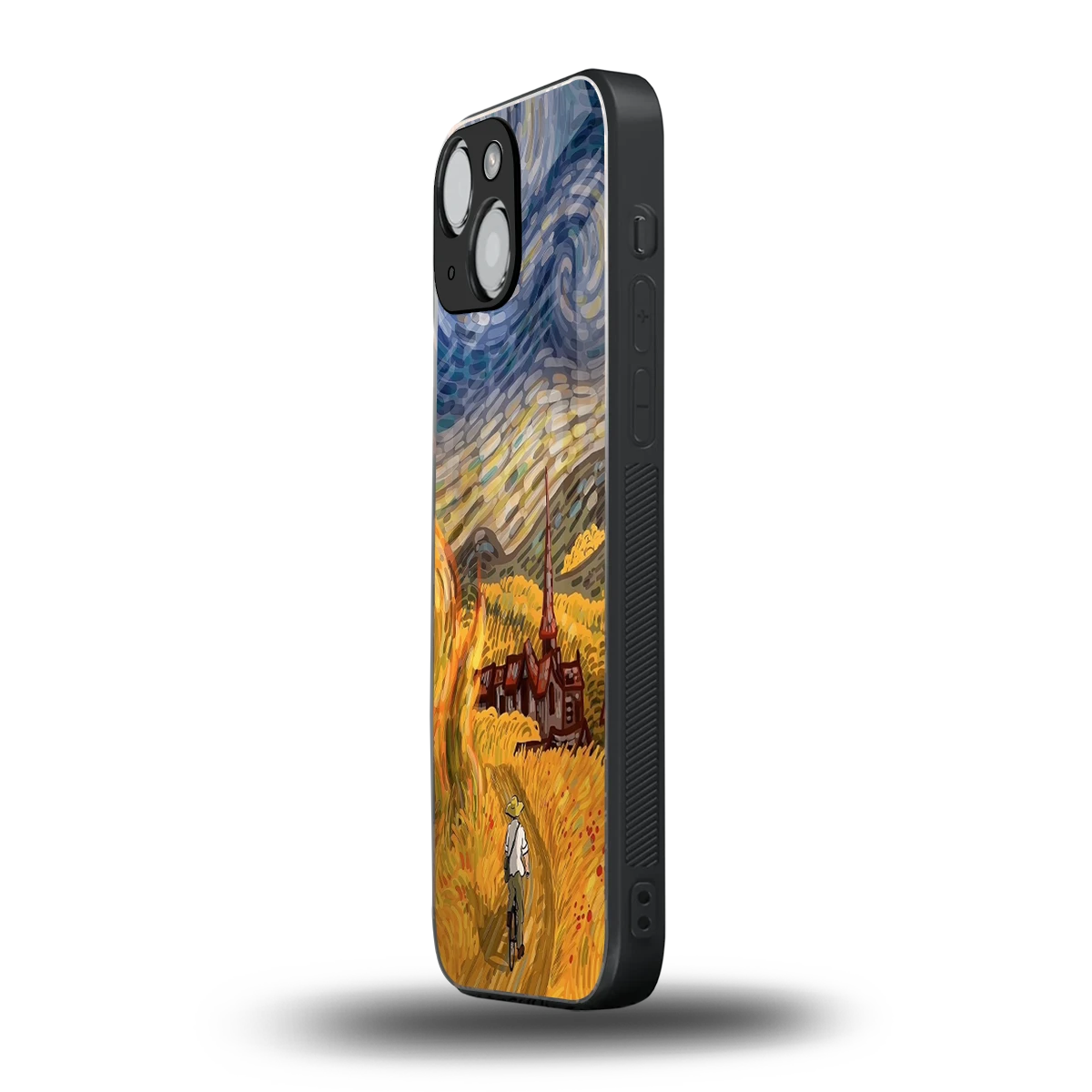 Starry Ride iphone 13 mini mobile cover | shockproof glass phone case