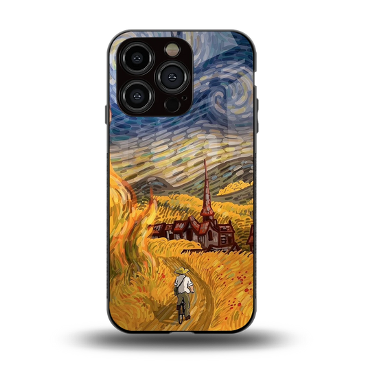 Starry Ride back phone cover | glass case for iphone 12 pro