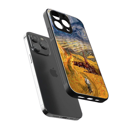 Starry Ride sleek iphone 13 pro cover with tempered glass back and TPU edges