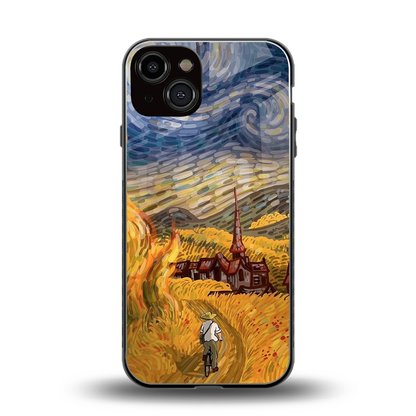 Starry Ride back phone cover | glass case for iphone 13