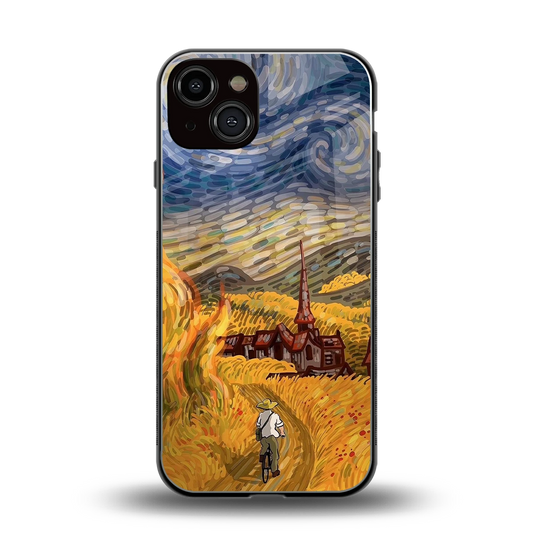 Starry Ride back phone cover | glass case for iphone 13