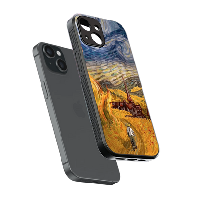 Starry Ride sleek iphone 13 cover with tempered glass back and TPU edges