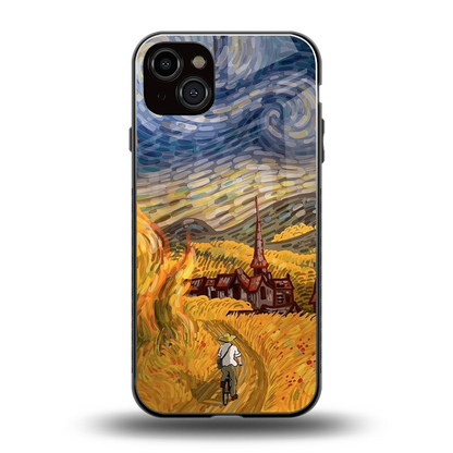 Starry Ride back phone cover | glass case for iphone 14 plus
