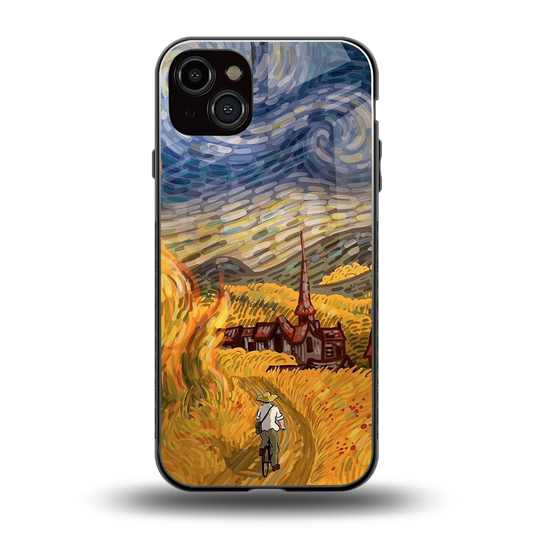 Starry Ride back phone cover | glass case for iphone 14 plus