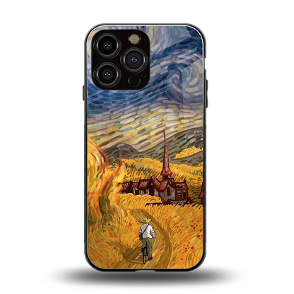 Starry Ride back phone cover | glass case for iphone 15 pro max