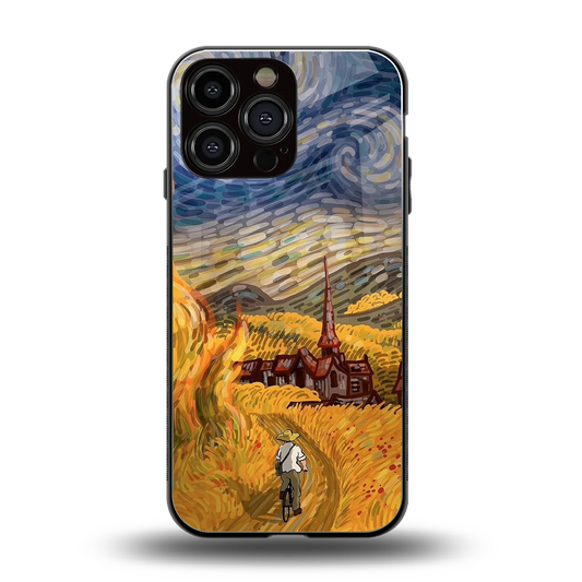 Starry Ride back phone cover | glass case for iphone 15 pro max