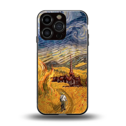 Starry Ride back phone cover | glass case for iphone 16 pro