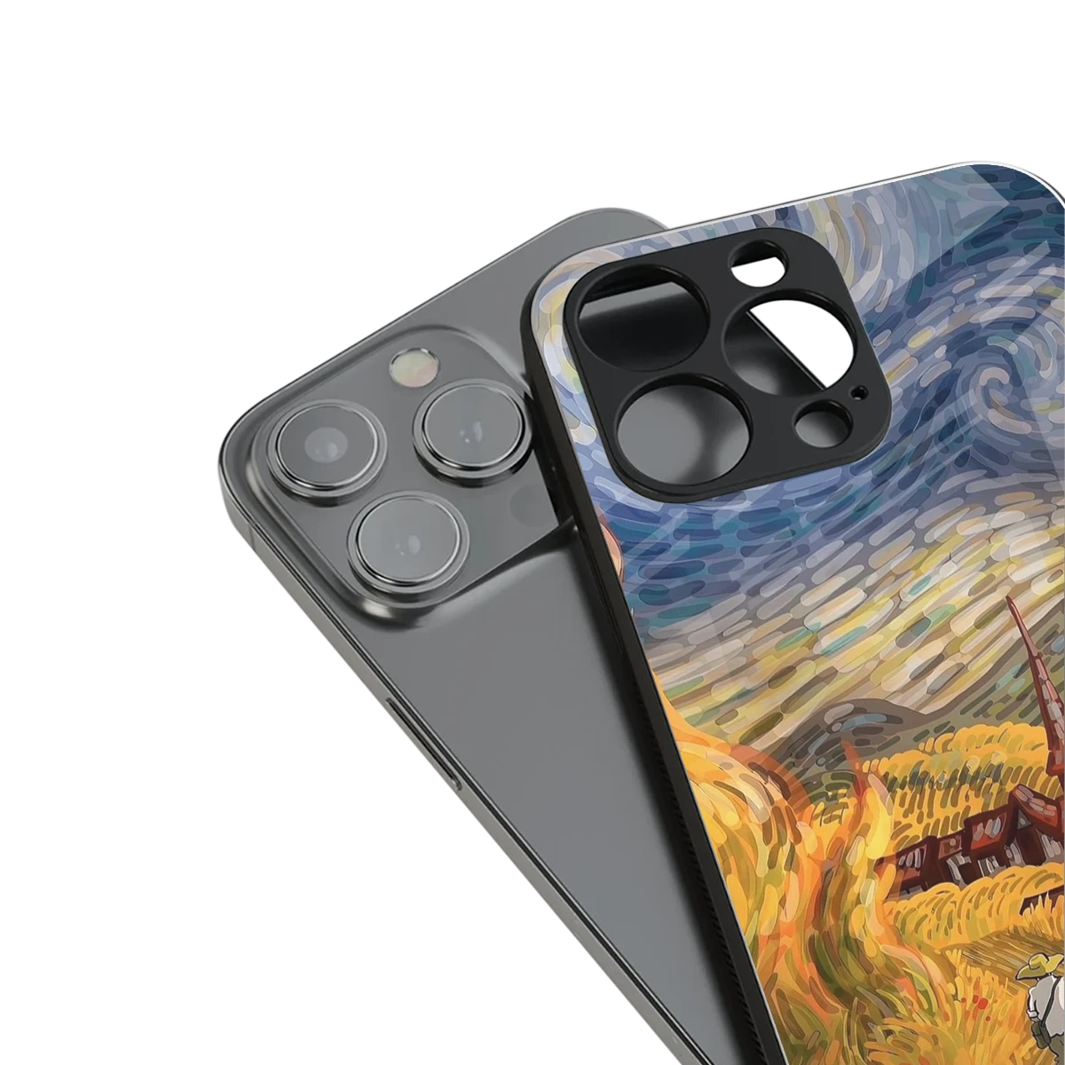 Starry Ride stylish phone case for iphone 13 pro | glossy glass and slim fit