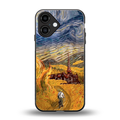 Starry Ride back phone cover | glass case for iphone 16