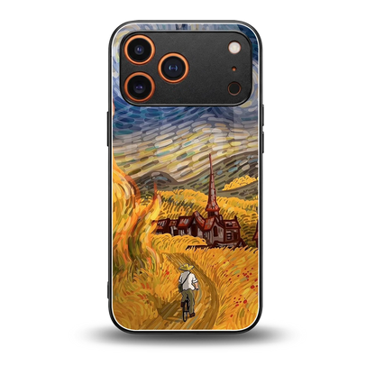 Starry Ride back phone cover | glass case for iphone 17 pro