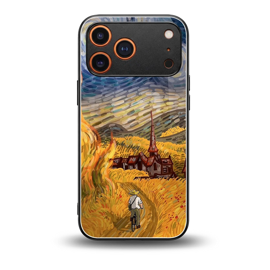 Starry Ride back phone cover | glass case for iphone 17 pro max