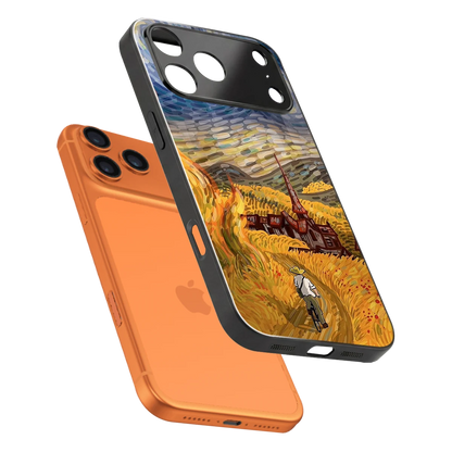 Starry Ride sleek iphone 17 pro cover with tempered glass back and TPU edges