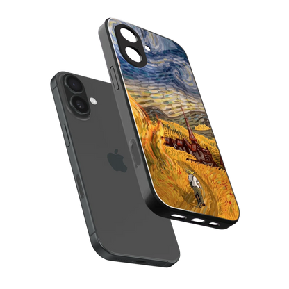 Starry Ride sleek iphone 17 cover with tempered glass back and TPU edges