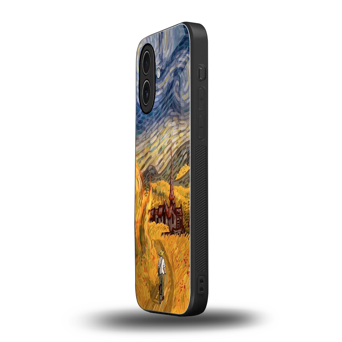 Starry Ride iphone 17 mobile cover | shockproof glass phone case