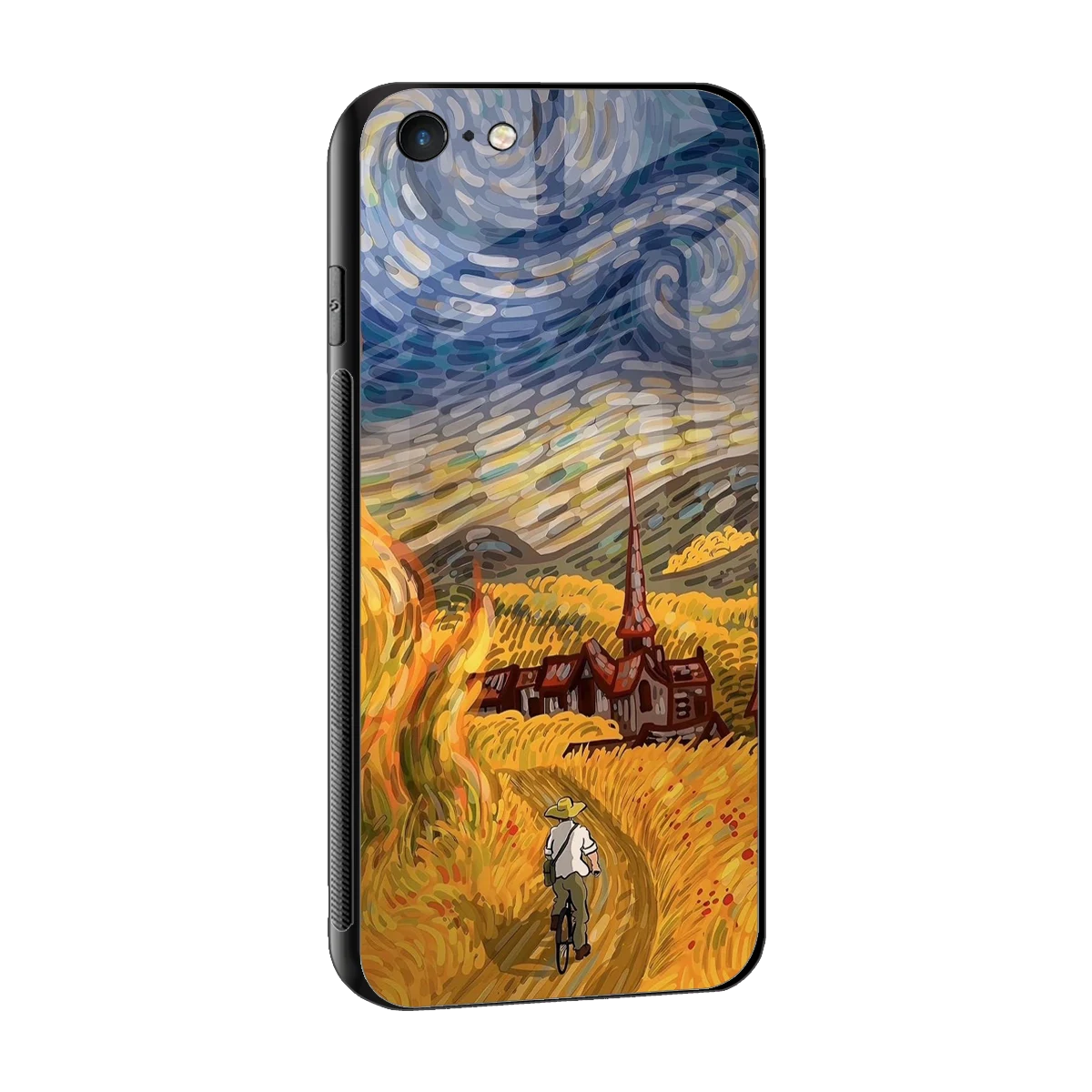 Starry Ride sleek iphone 6 cover with tempered glass back and TPU edges