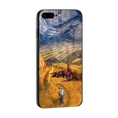 Starry Ride sleek iphone 8 plus cover with tempered glass back and TPU edges