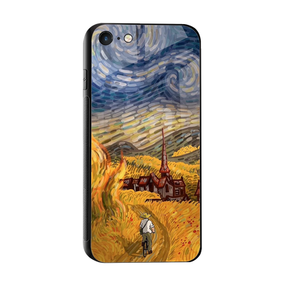 Starry Ride sleek iphone 7 cover with tempered glass back and TPU edges