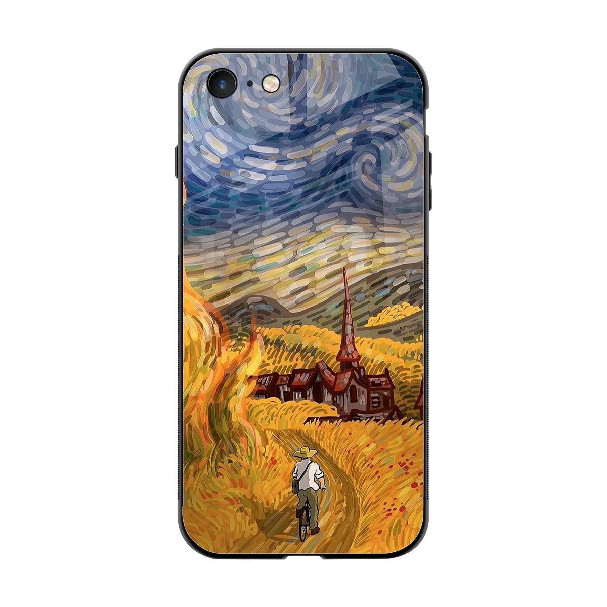 Starry Ride back phone cover | glass case for iphone 7