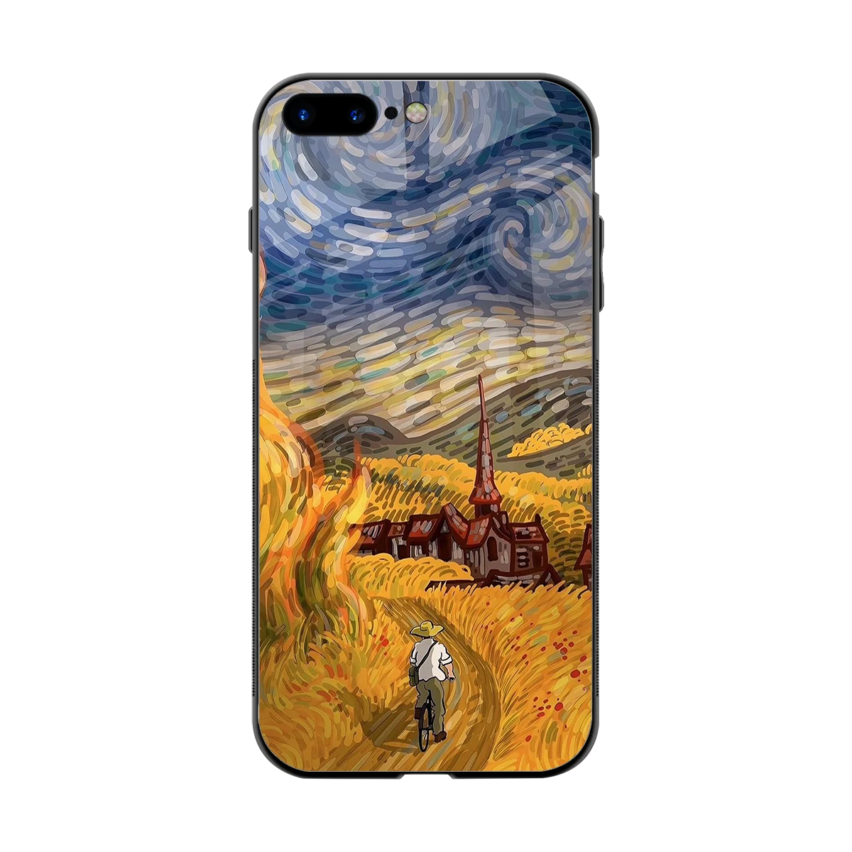 Starry Ride back phone cover | glass case for iphone 8 plus