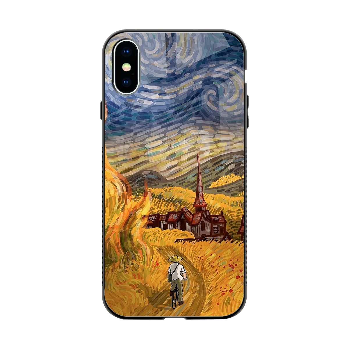 Starry Ride back phone cover | glass case for iphone x