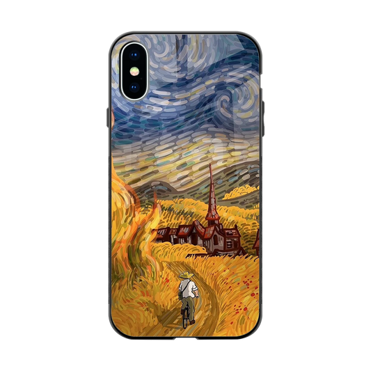 Starry Ride back phone cover | glass case for iphone x