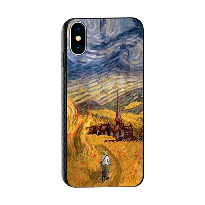 Starry Ride sleek iphone x cover with tempered glass back and TPU edges