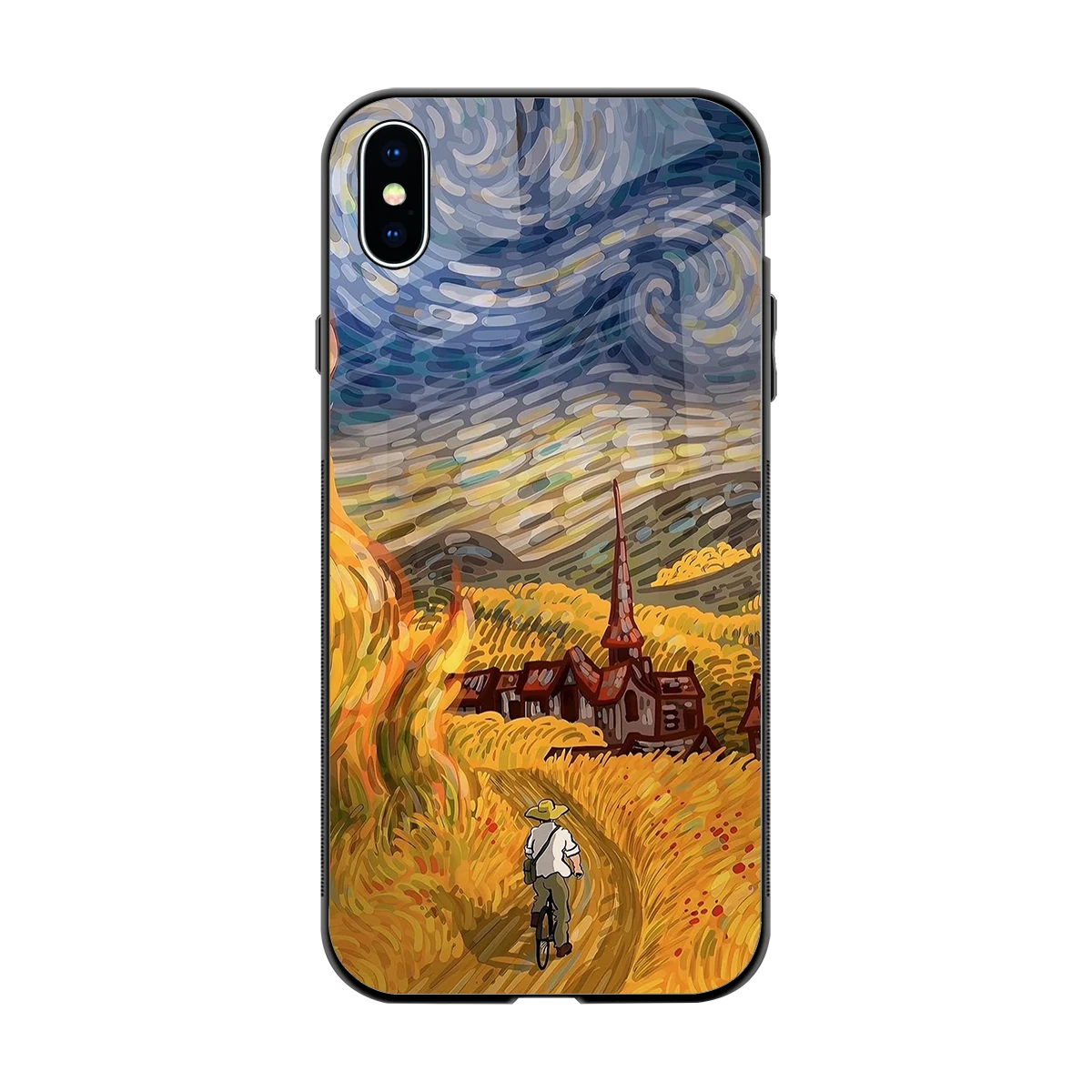 Starry Ride back phone cover | glass case for iphone xs max