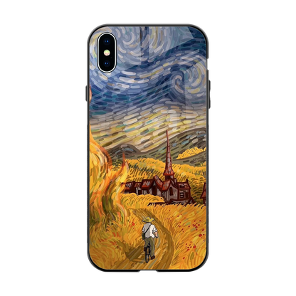Starry Ride back phone cover | glass case for iphone xs max