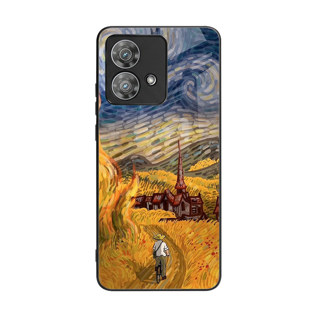 Starry Ride back phone cover | glass case for motorola edge 40 neo 5g
