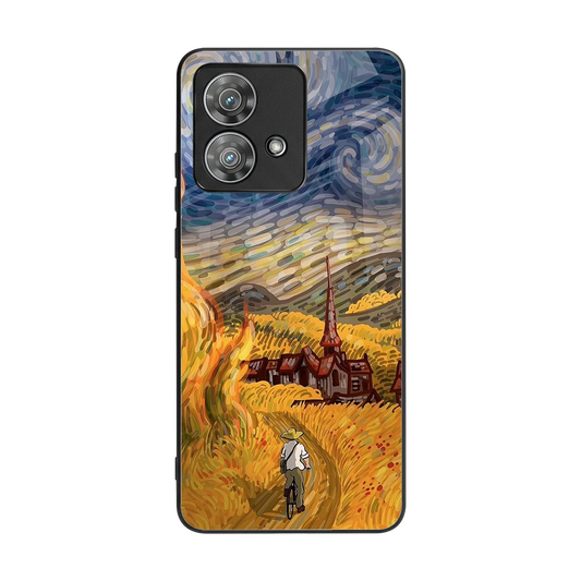 Starry Ride back phone cover | glass case for motorola edge 40 neo 5g