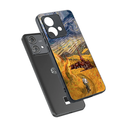 Starry Ride sleek motorola edge 40 neo 5g cover with tempered glass back and TPU edges