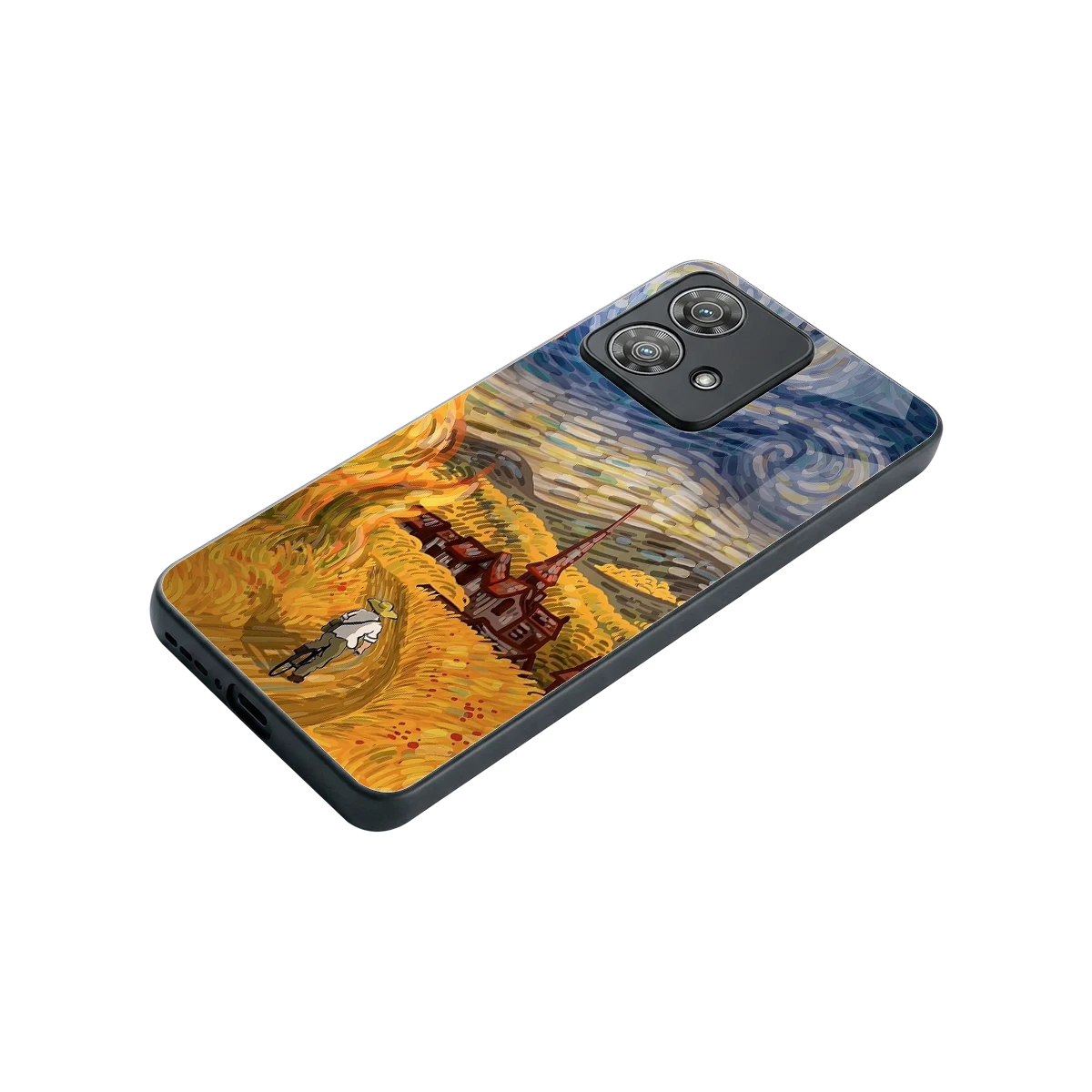 Starry Ride stylish phone case for motorola edge 40 neo 5g | glossy glass and slim fit