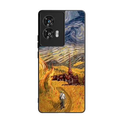 Starry Ride back phone cover | glass case for motorola edge 50 fusion