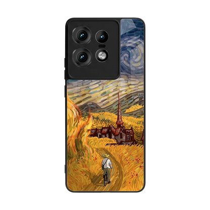Starry Ride back phone cover | glass case for motorola edge 50 pro