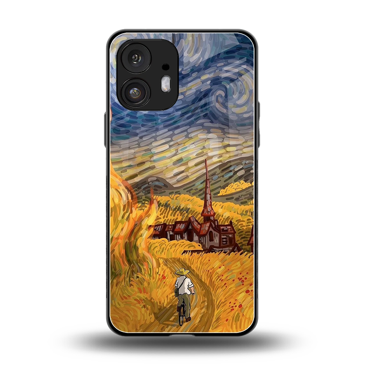 Starry Ride back phone cover | glass case for nothing phone 2