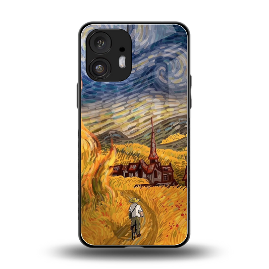 Starry Ride back phone cover | glass case for nothing phone 2