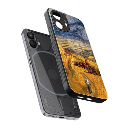 Starry Ride sleek nothing phone 2 cover with tempered glass back and TPU edges