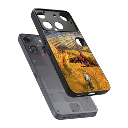 Starry Ride sleek nothing phone 3 cover with tempered glass back and TPU edges
