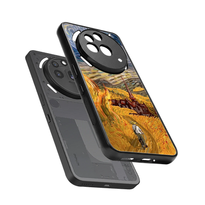 Starry Ride sleek nothing phone 3a pro cover with tempered glass back and TPU edges
