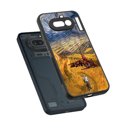 Starry Ride sleek nothing phone 4a cover with tempered glass back and TPU edges