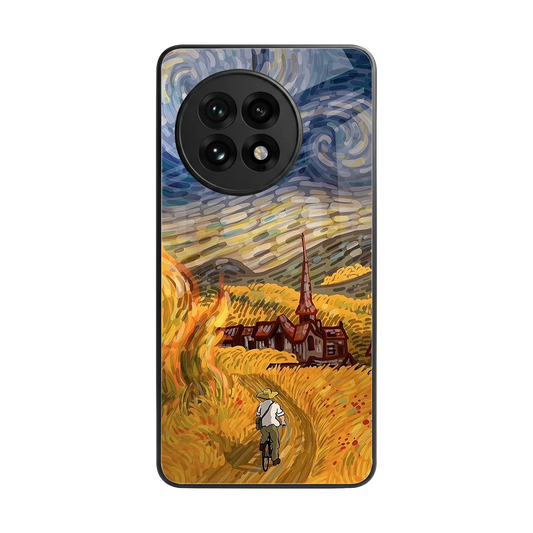 Starry Ride back phone cover | glass case for oneplus 13r