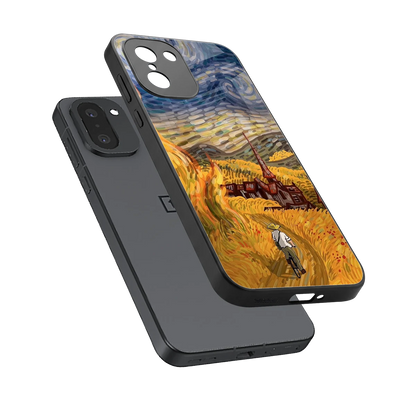 Starry Ride sleek oneplus 15r cover with tempered glass back and TPU edges