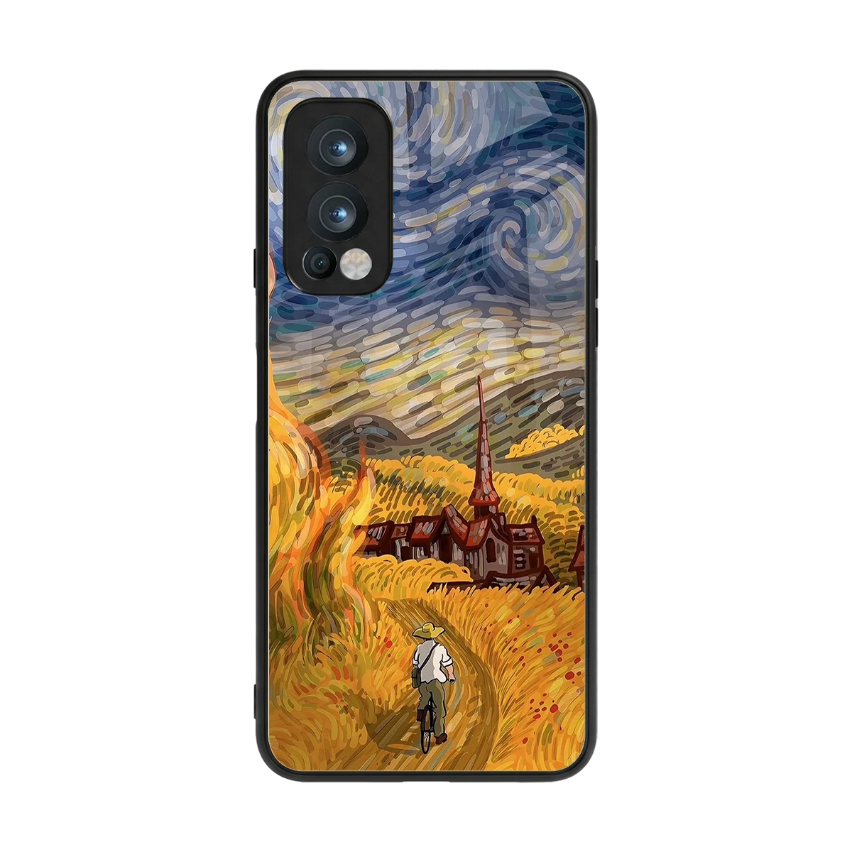 Starry Ride back phone cover | glass case for oneplus nord 2
