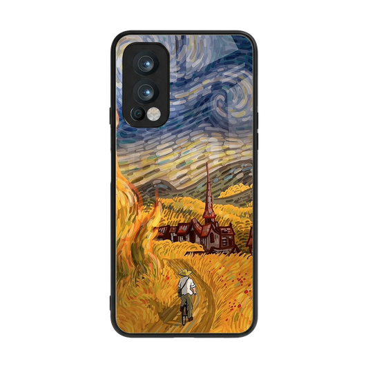 Starry Ride back phone cover | glass case for oneplus nord 2