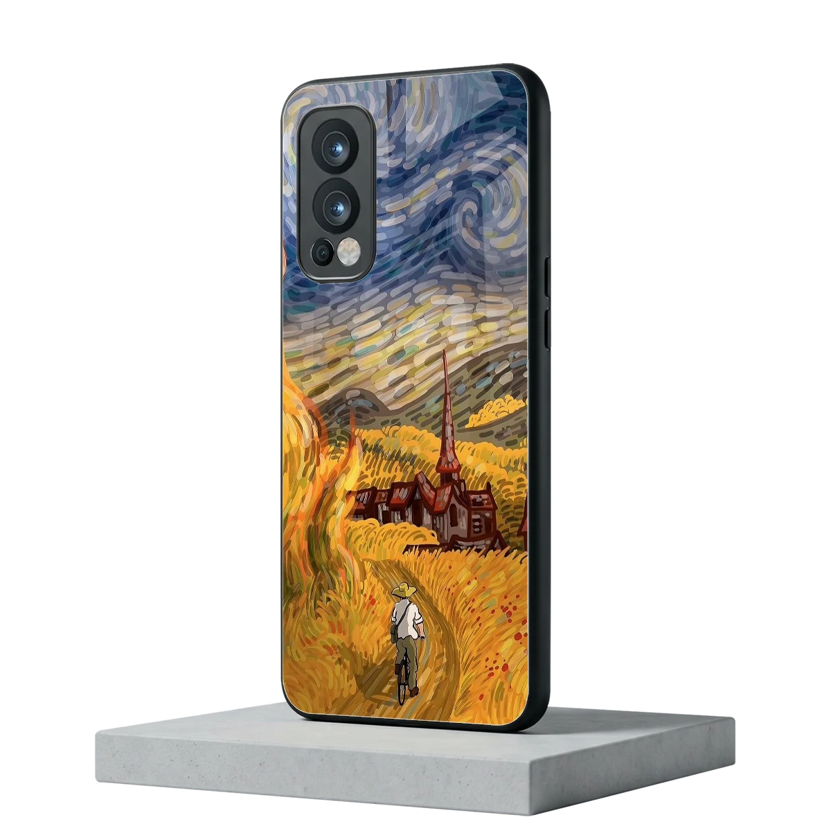 Starry Ride oneplus nord 2 mobile cover | shockproof glass phone case