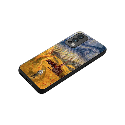 Starry Ride stylish phone case for oneplus nord 2 | glossy glass and slim fit