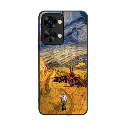 Starry Ride back phone cover | glass case for oneplus nord 2t