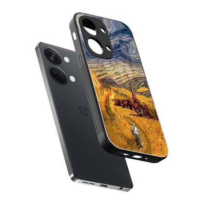 Starry Ride sleek oneplus nord 3 cover with tempered glass back and TPU edges